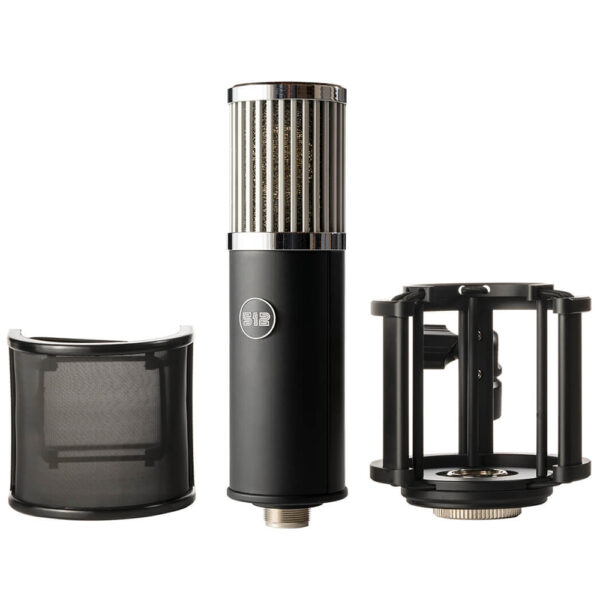 Large-diaphragm Condenser Microphone with Cardioid Polar Pattern, Pop Filter, and Shockmount