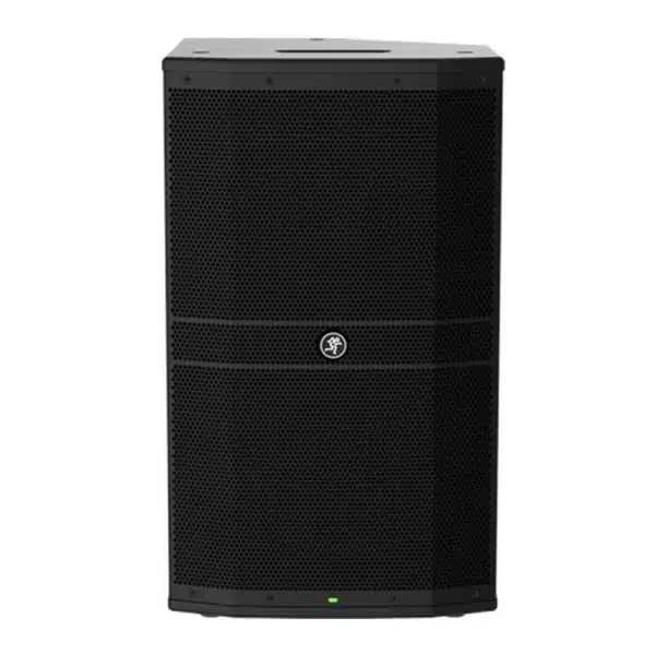 mackie-drm212-powered-speaker 1,600-watt Active PA Speaker with 12″ High-excursion Woofer, 1.4″ Titanium-diaphragm Compression Driver, Impulse DSP Module, and DRM Control Dashboard