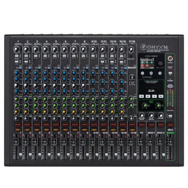 16-channel Analog Mixer with 24-bit/96kHz Multitrack Recording and Built-in Effects