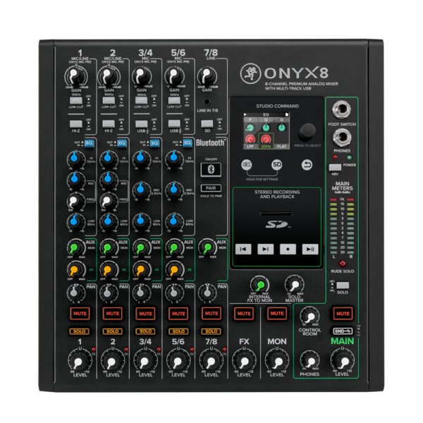 8-channel Analog Mixer with 24-bit/96kHz Multi-track Recording and Built-in Effects