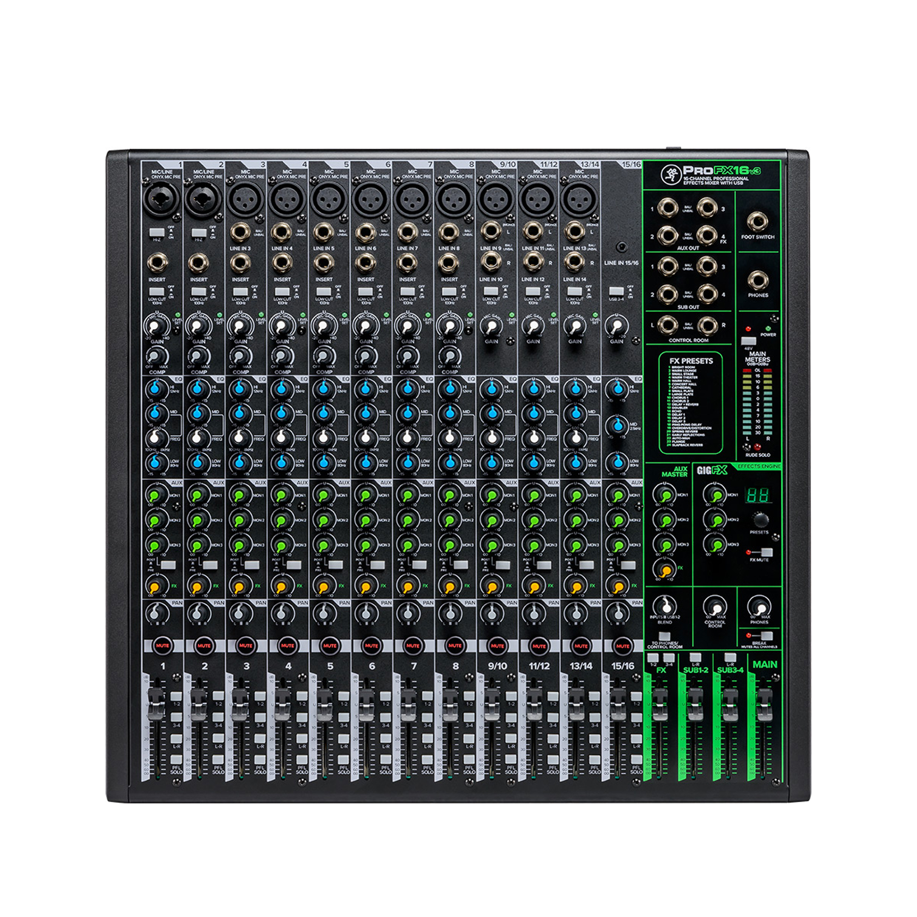 Mackie ProFX16v3 16-channel Mixer with USB and Effects