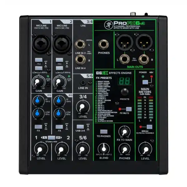 mackie-profx6v3-analog-mixer 6-channel Mixer with USB and Effects