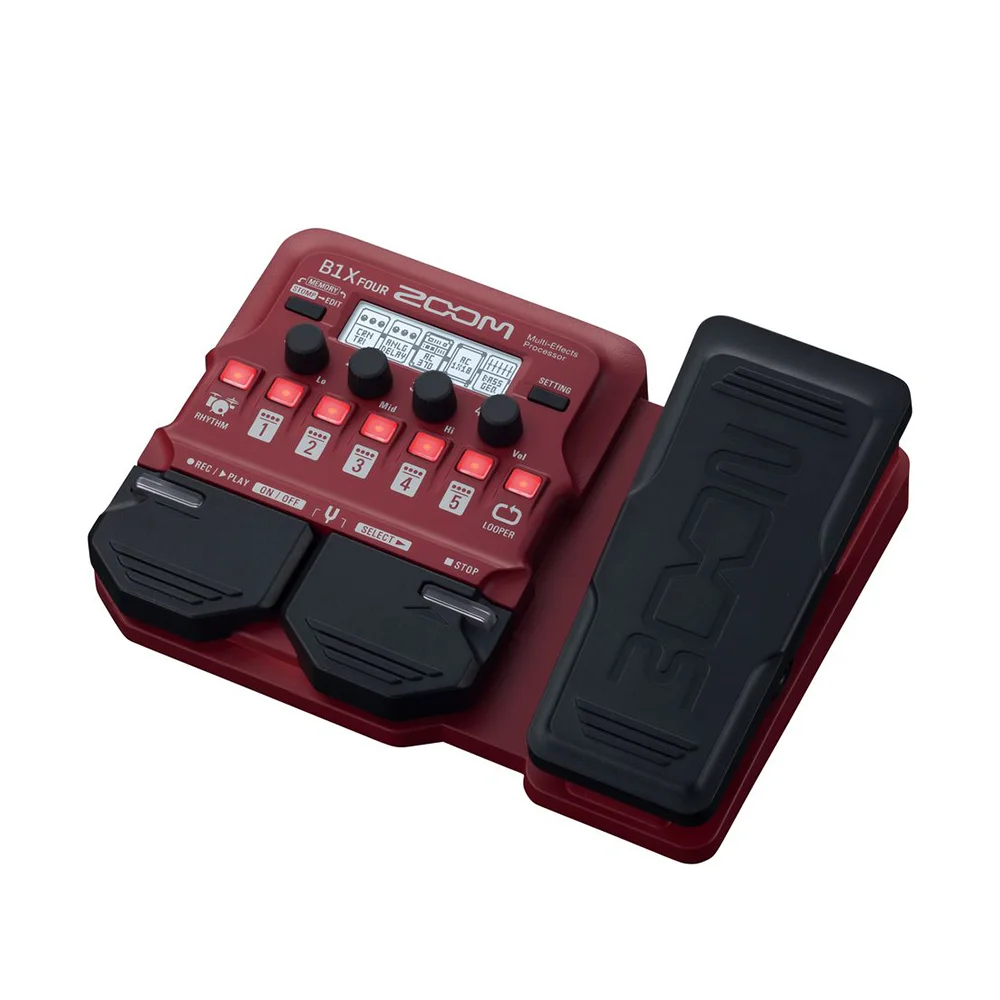 Zoom B1X FOUR Bass Multi-effects Processor with Expression Pedal
