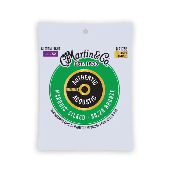 Martin MA175S Authentic Acoustic Marquis Silked 80 20 Bronze Guitar Strings .011 .052 Custom Light City Music Singapore 1 Trusted Music Store Since 1968