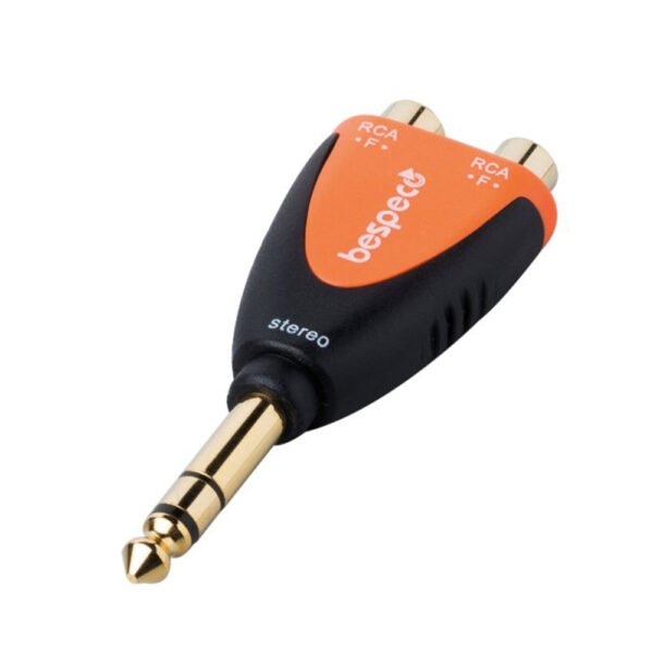 Bespeco Silos SLAD370 (2 x RCA Female socket -> 1/4 inch stereo jack plug)