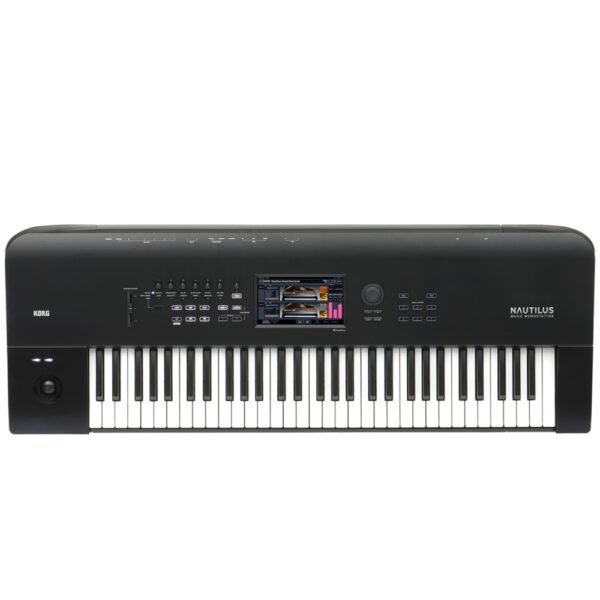 61-key Synthesizer Workstation with Light-Touch Keybed, 2,200 Sounds, Dynamic Polyphony Allocation, Smooth Sound Transition, 16-track MIDI Sequencer, Arpeggiator, HD Audio Recording, 60GB SSD, and Included Software Bundle