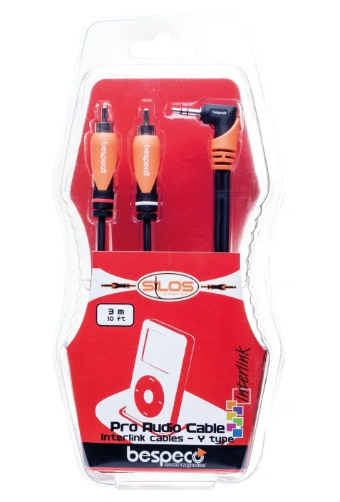 Bespeco Silos SLYMPR (3 metres) (3.5 mm stereo jack 90° - 2 x RCA)