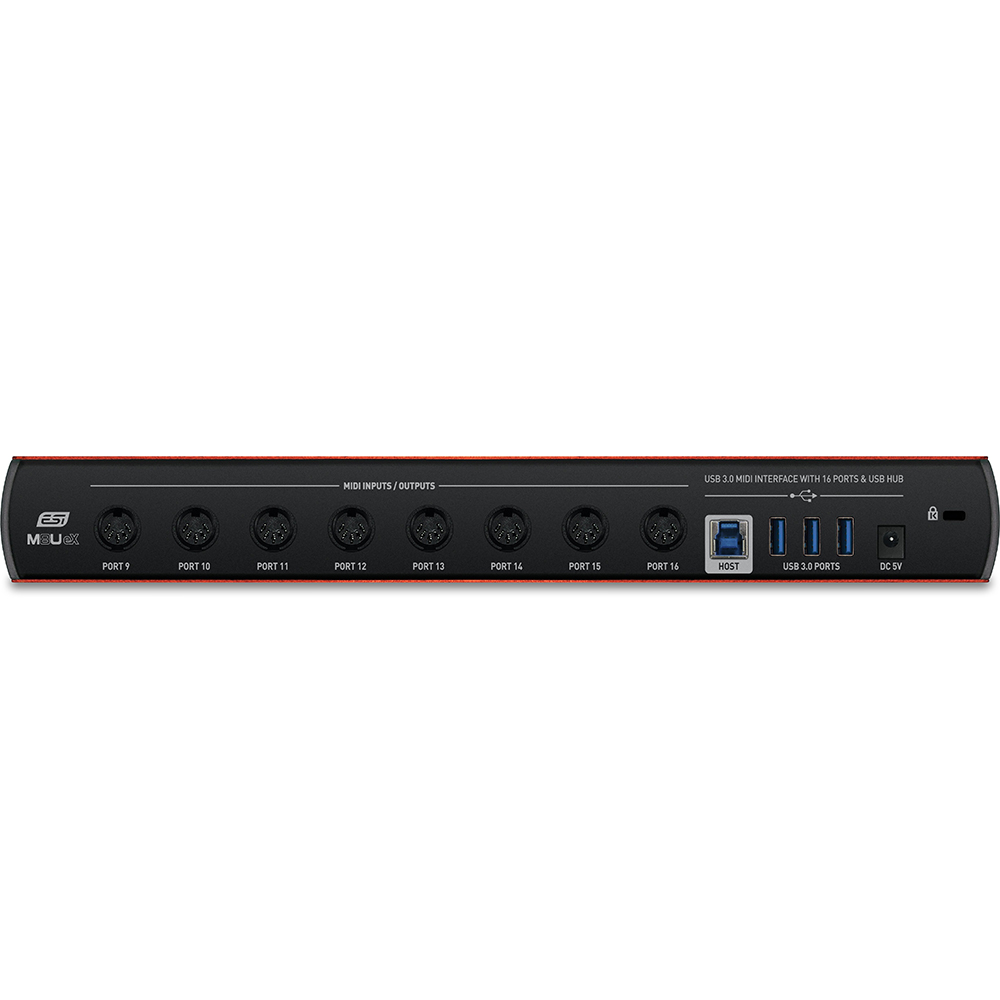 ESI M8U eX 16-Port USB 3.1 Gen 1 MIDI Interface with USB Hub