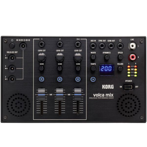 Analog Mixer with 2 Mono Inputs, 1 Stereo Input, Effects Send/Return, Volca Sync, and Built-in Speaker