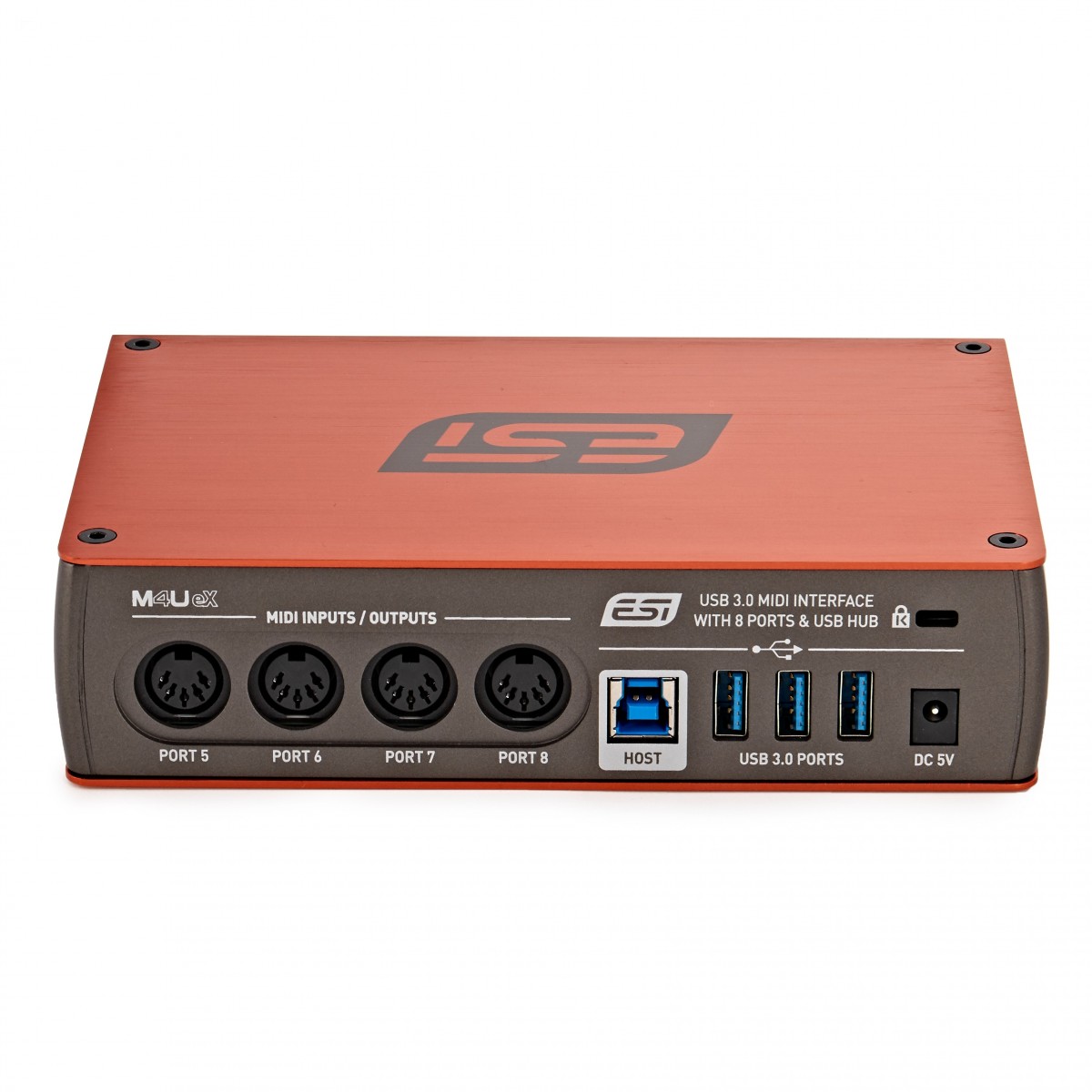 ESI M4U eX 8-Port USB 3.1 Gen 1 MIDI Interface with USB Hub