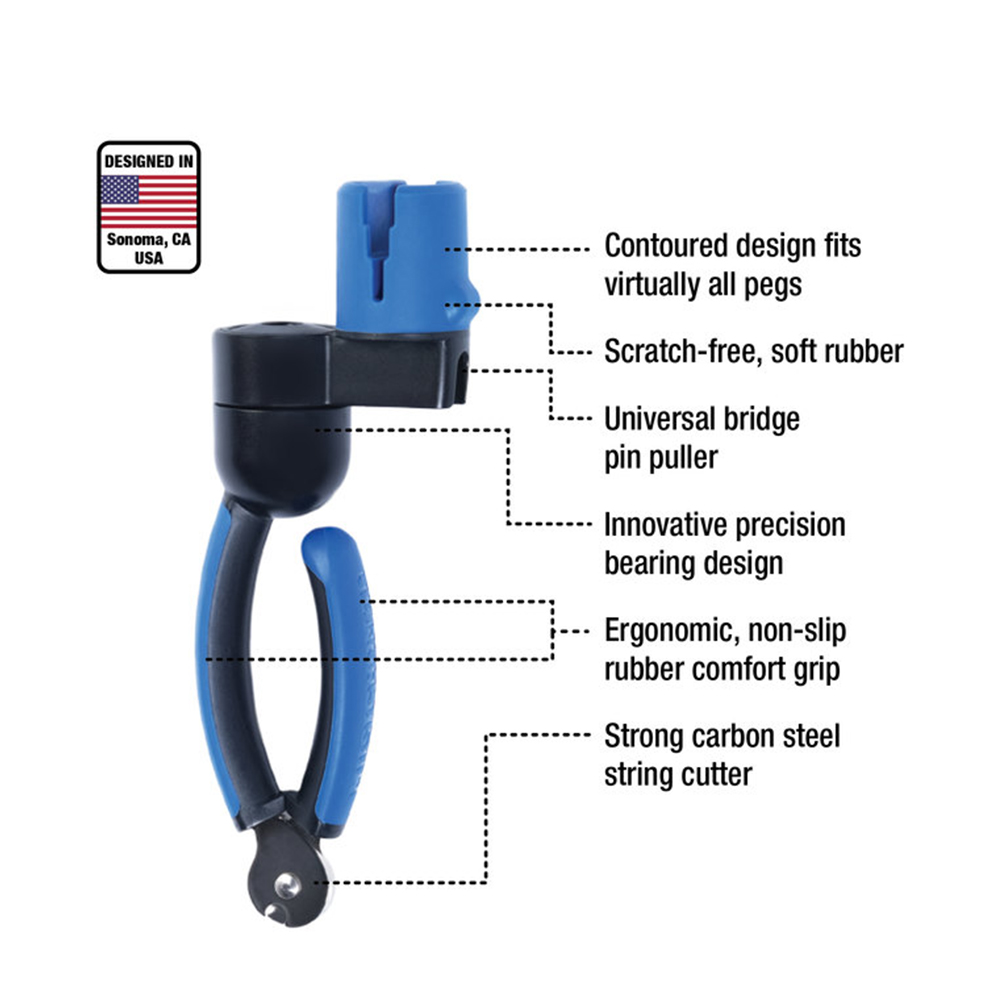Music Nomad MN223 Grip One All-in-one String Winder, Cutter, Puller