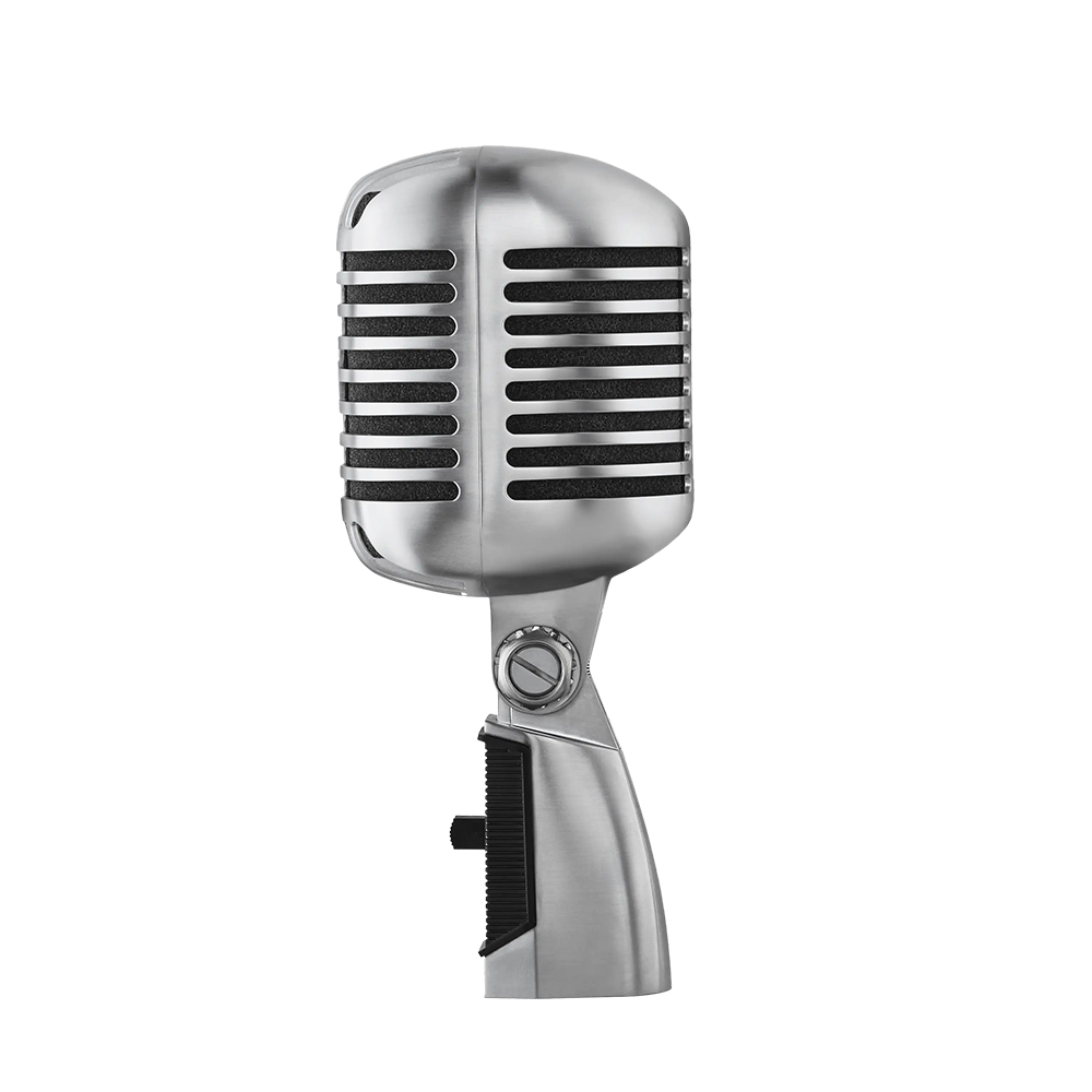 Shure 55SH Series II Cardioid Dynamic Vocal Microphone With K&M Microphone Stand (Free Retro Style Record Coaster)