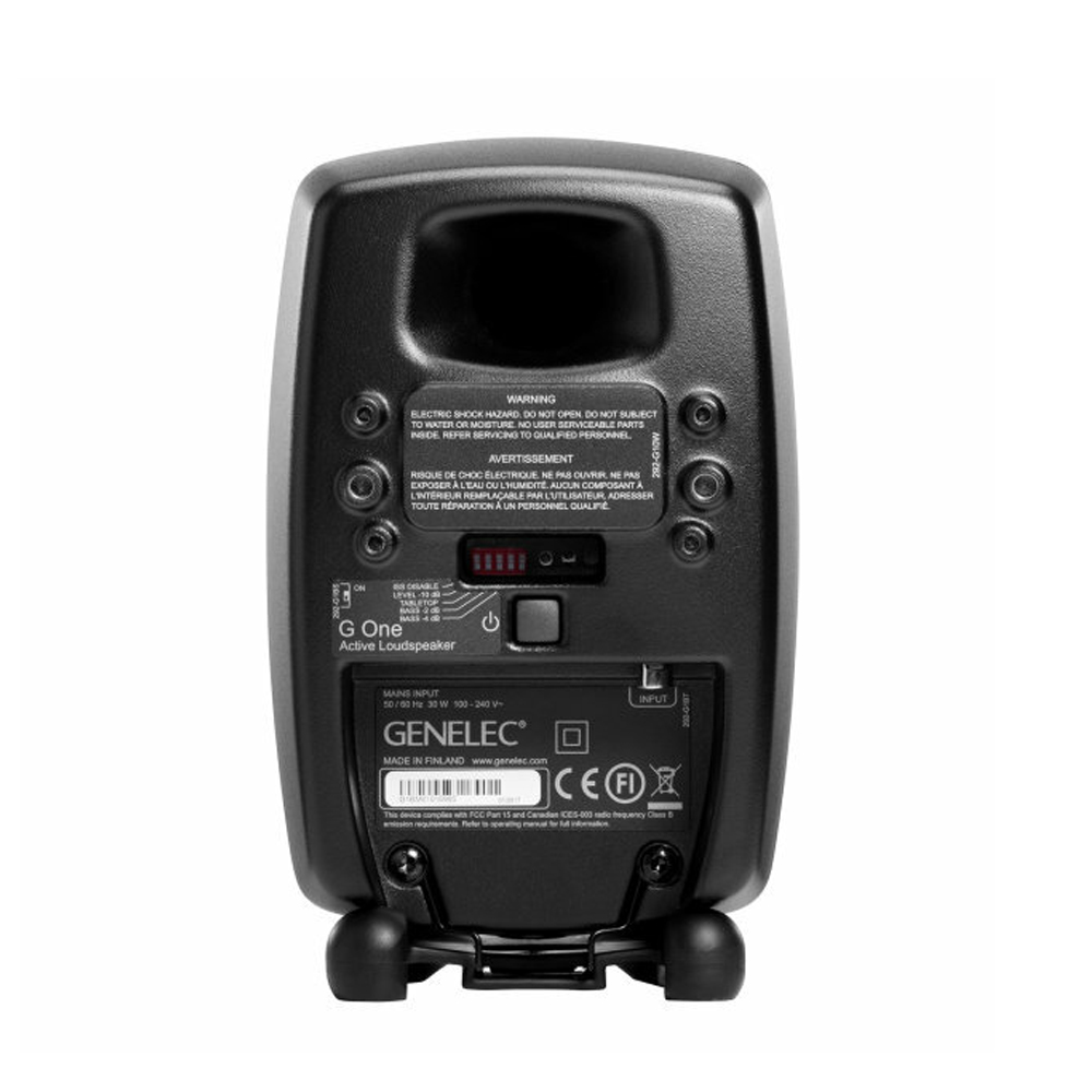 Genelec G One 2-Way Powered Bookshelf Speaker (Black, Single)
