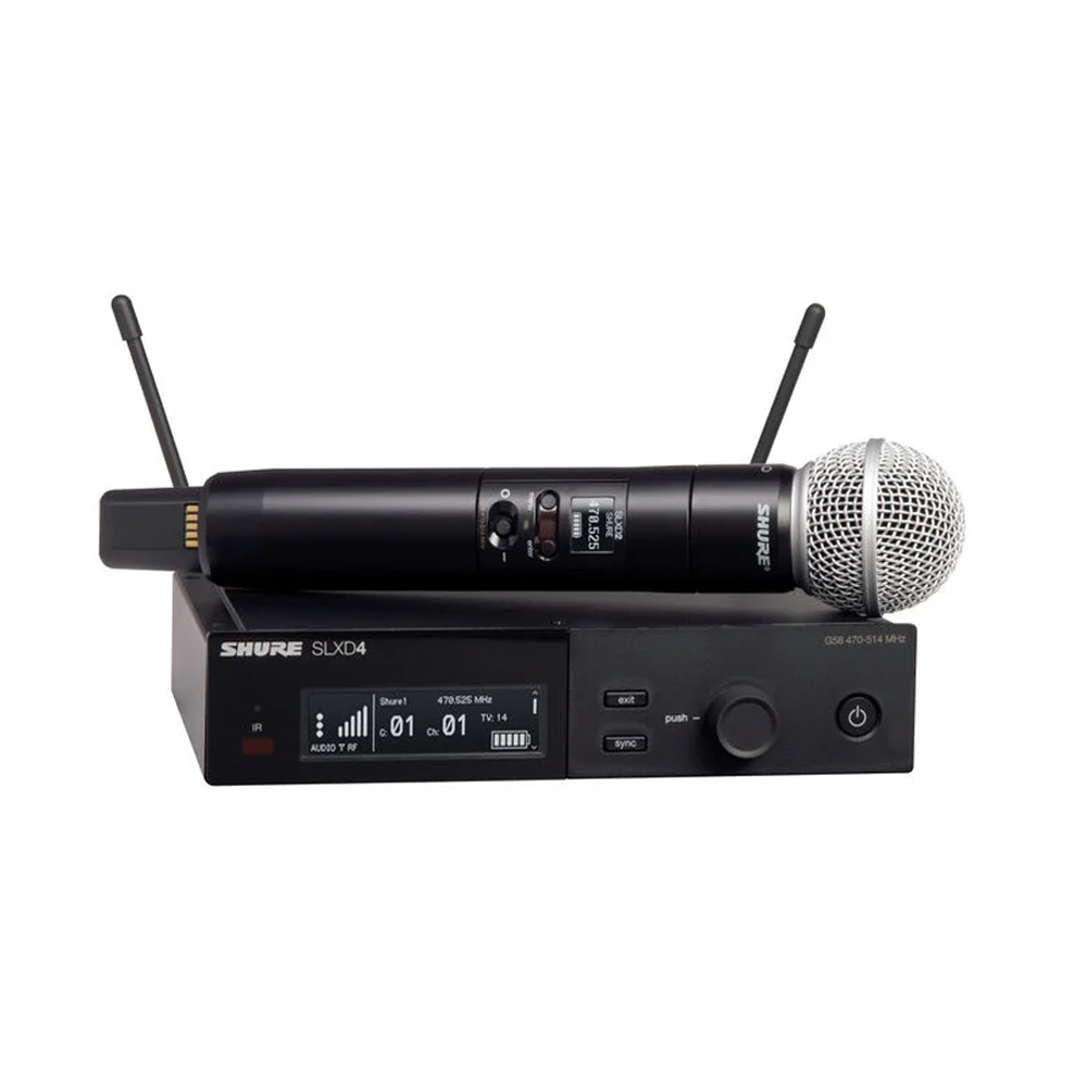 Shure SLXD24/SM58 Digital Wireless Handheld Microphone System (H57: 520 to 564 MHz)