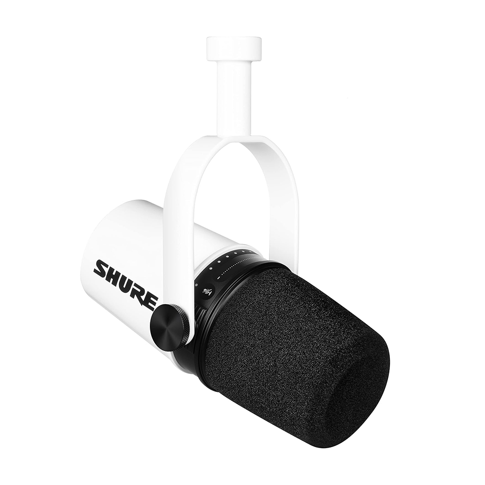 Shure MV7+ Hybrid Podcast Microphone - Limited Edition White