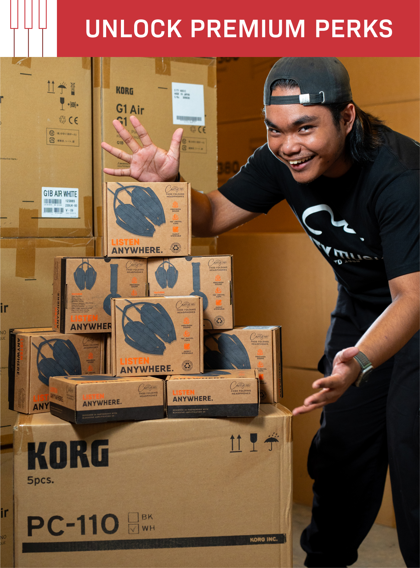 Warehouse Clearance Sale - Unlock premium perks and free gifts with your korg piano purchase. Receive free headphones, piano bench, assembly and delivery worth $175!