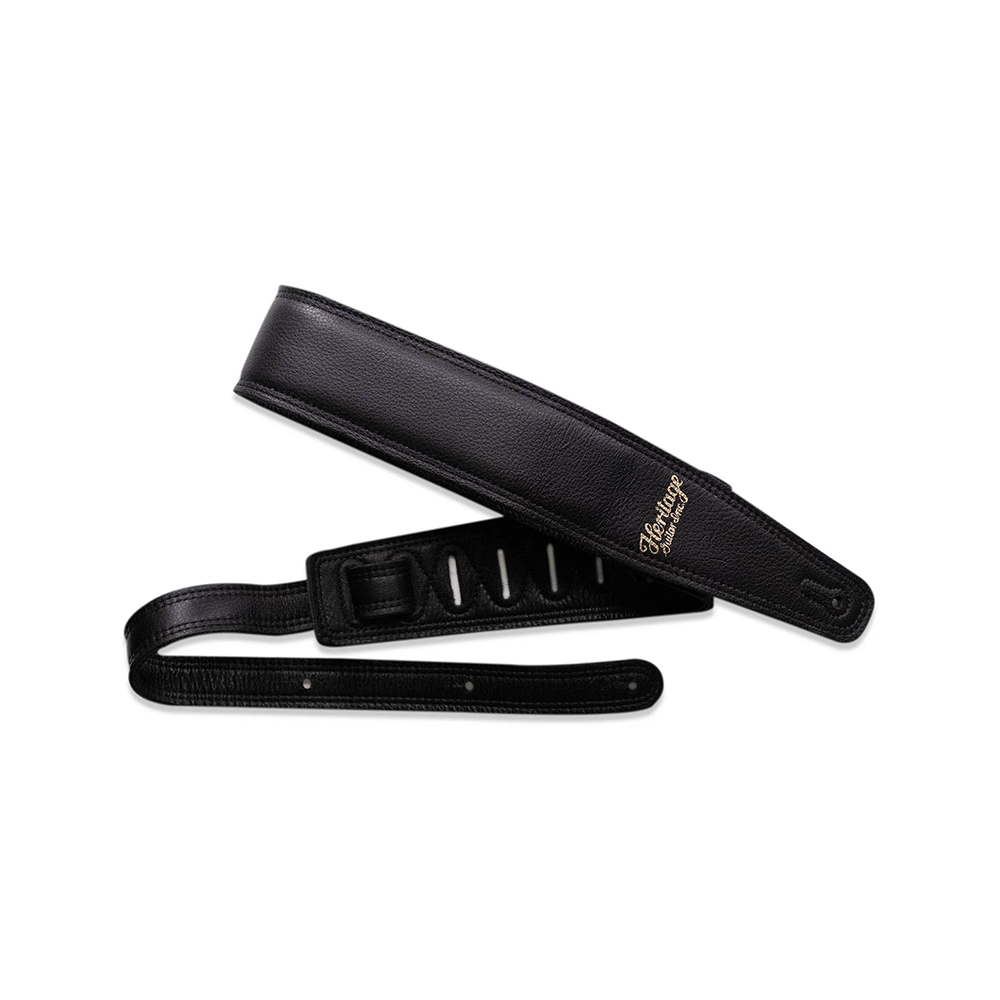 Heritage Premium Leather Guitar Strap - Black