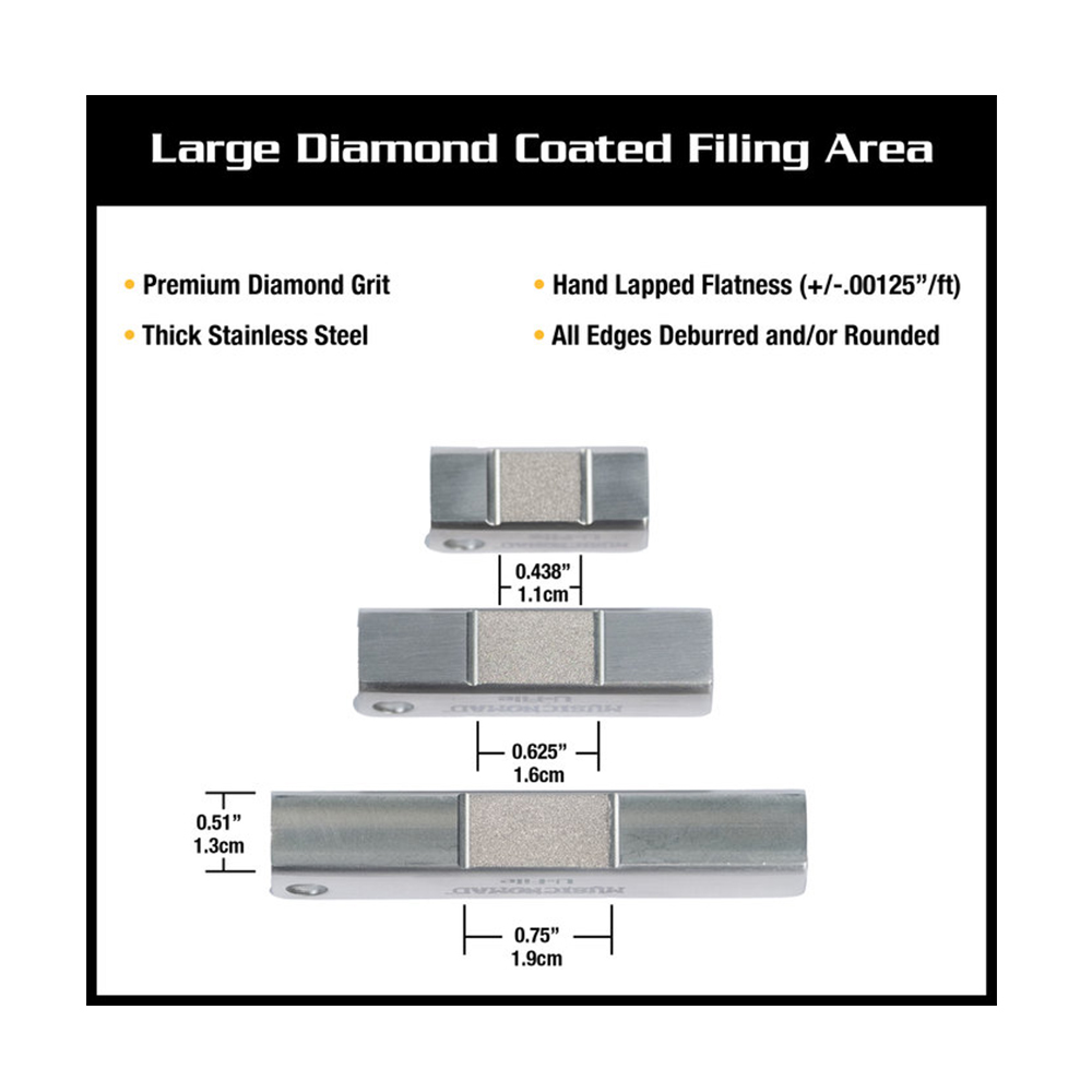 Music Nomad MN813 Fret Leveler Diamond U-File Set