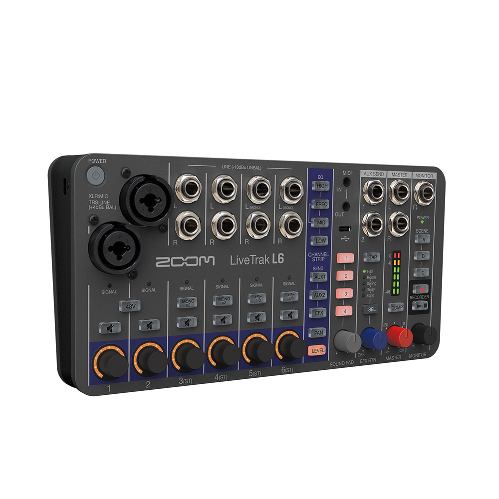 Zoom LiveTrak L6 10-channel Compact Digital Mixer