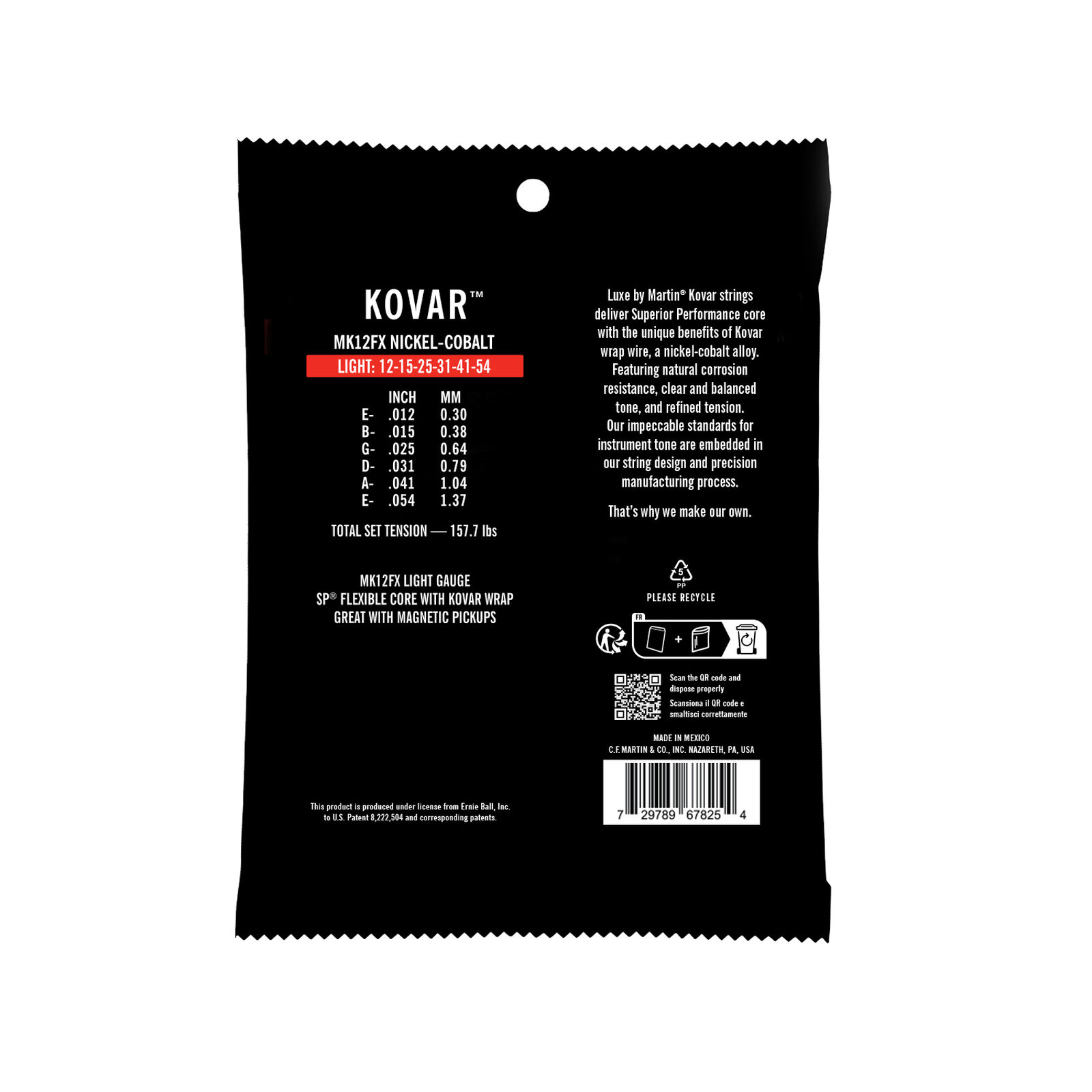 Martin MK12FX Luxe Flexcore by Martin Kovar Acoustic Guitar Strings - .012-.054, Light