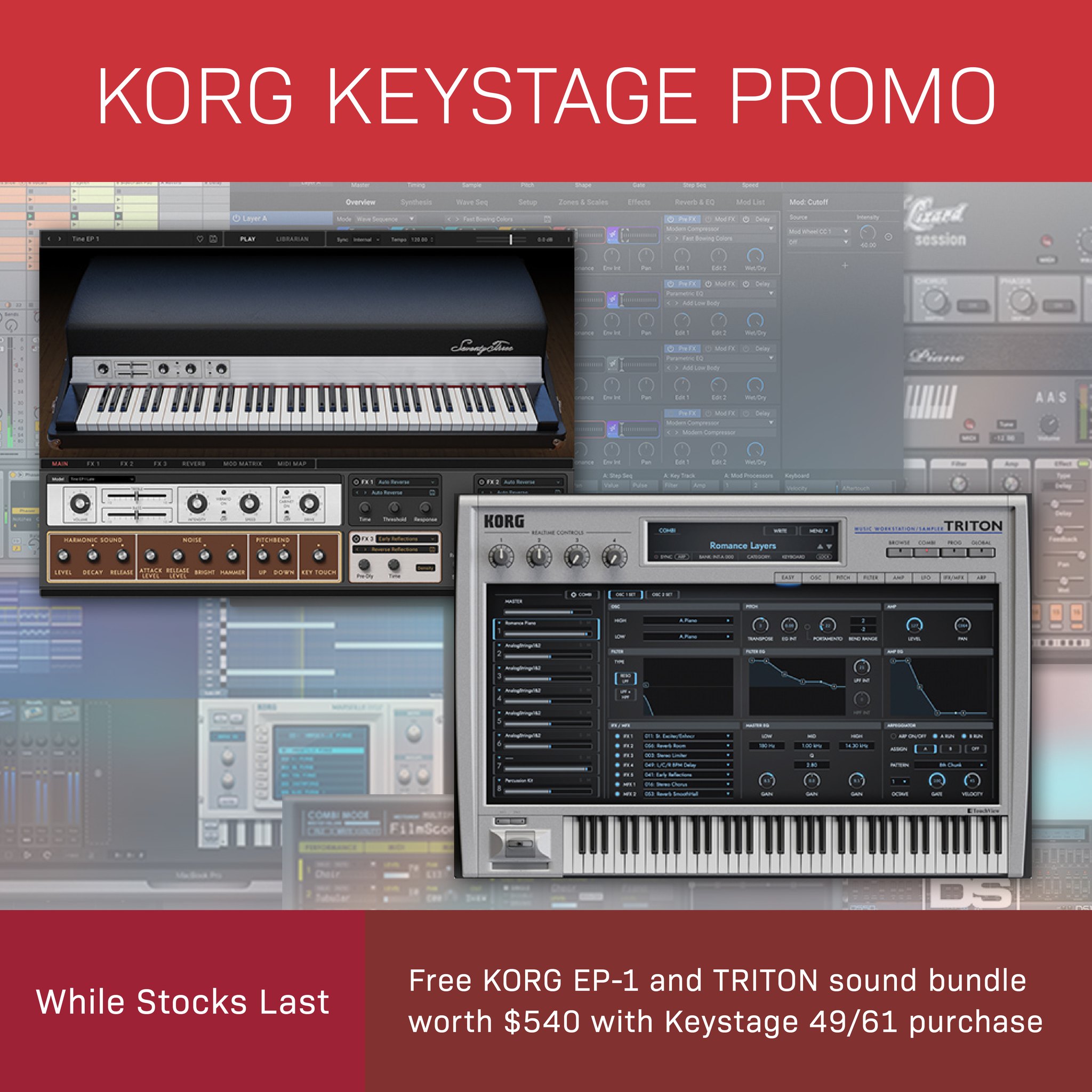 KORG Keystage Promo - Free Sound Libraries KORG EP-1 and TRITON