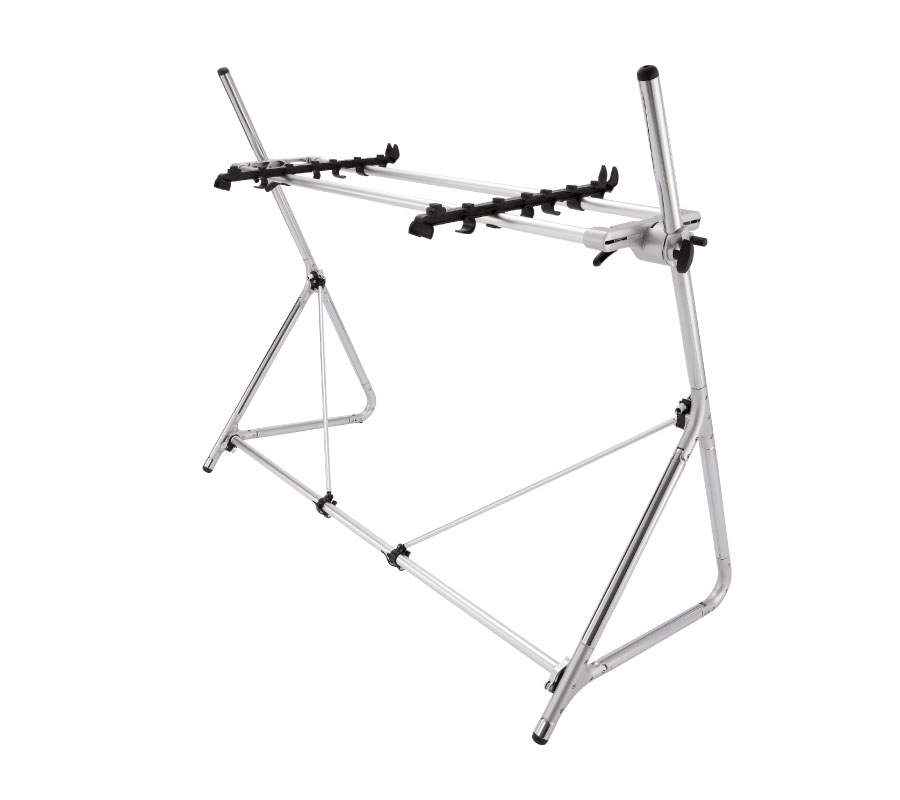 Sequenz Standard Double Tier Medium Keyboard Stand, Silver (For 73 / 76 Keys)