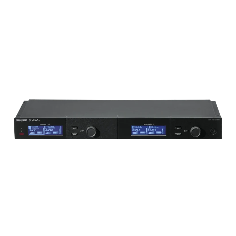 Shure SLXD4QDAN+ Quad Channel Wireless Receiver with Dante
