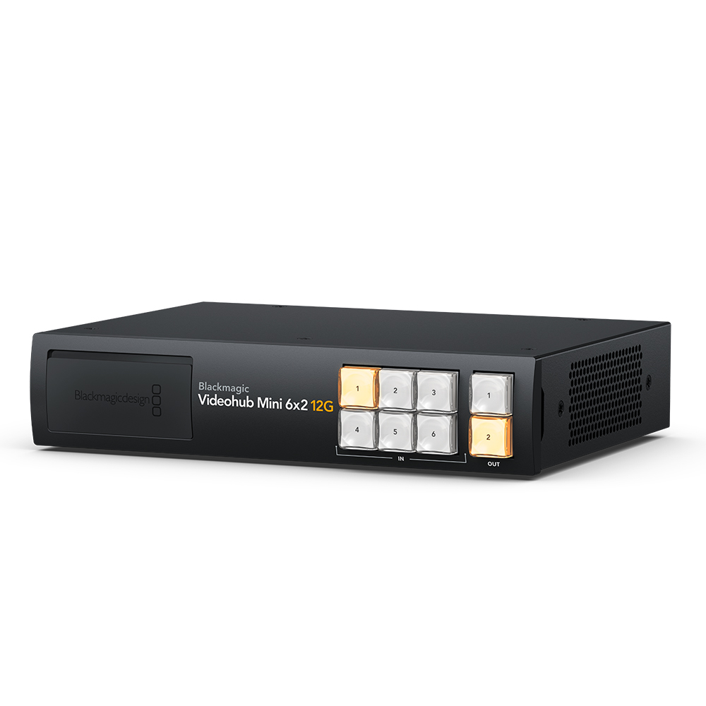 Blackmagic Design Videohub Mini 6-in x 2-out 12G Video Router