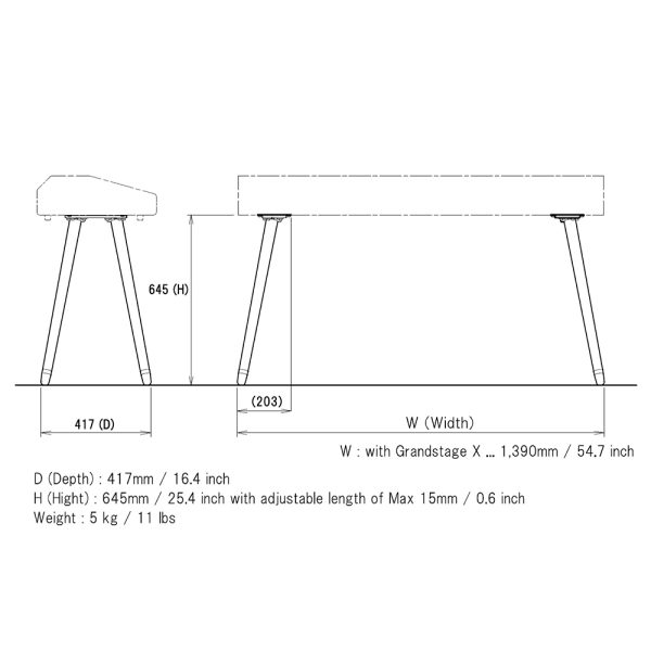 Sequenz ST-WGS Keyboard Stand for Korg Grandstage X