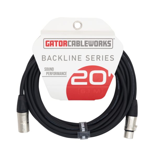 Gator Cableworks Backline Series Microphone Cable - 20 feet (6.1M)