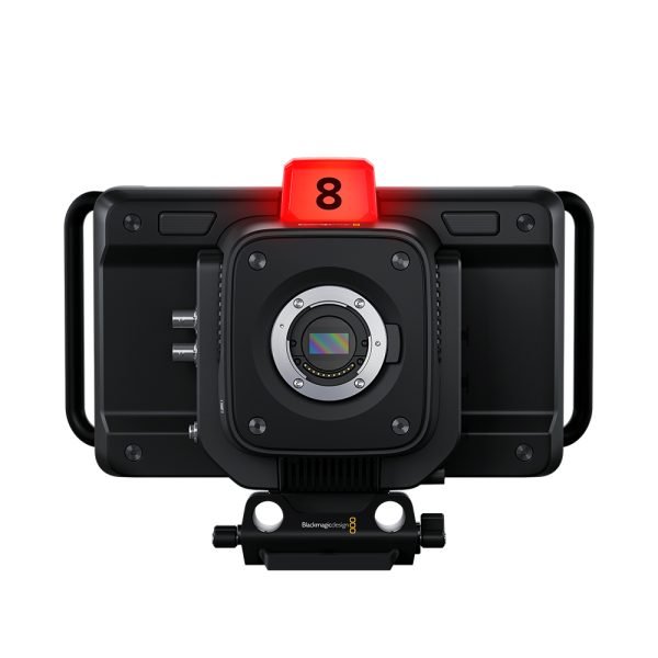 blackmagic-design-studio-camera-4k-plus-g2 "Blackmagic Design Studio Camera 4K Plus G2 – professional live production camera with 4K resolution, large 7-inch HDR display, lightweight carbon fiber-reinforced body, and advanced broadcast connectivit