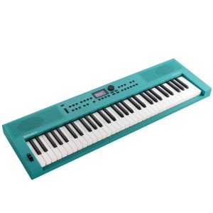Roland GO:KEYS 3 portable music creation keyboard in turquoise, featuring 61 keys, intuitive control panel, and built-in speakers