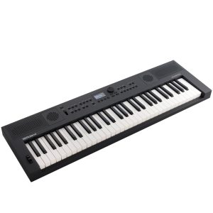 Roland GO:KEYS 5 digital keyboard in graphite finish, 61 keys with control panel, built-in speakers, and modern portable design