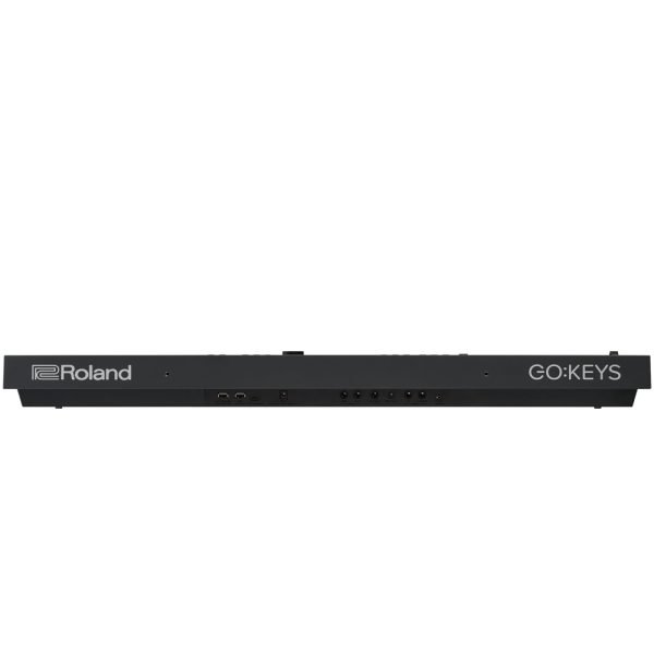 Roland GO:KEYS 5 digital keyboard in graphite finish, 61 keys with control panel, built-in speakers, and modern portable design