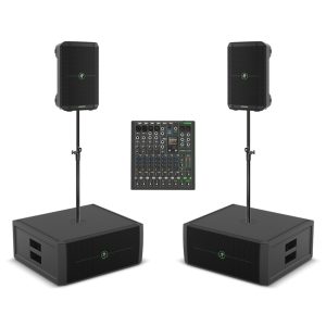 Mackie Thump GO Dual Portable PA System – 2 Thump GO Speakers, 2 ThumpSUB GO Subwoofers, ProFX10 GO Mixer, 2 Mounting Poles & 2 FREE Carry Bags