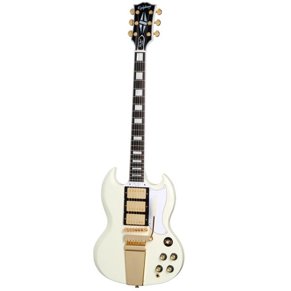 Solidbody Electric Guitar with Mahogany Body, Mahogany Neck, Ebony Fingerboard, and 3 Humbucking Pickups