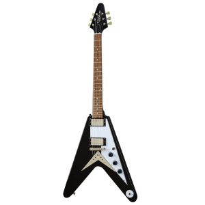epiphone-flying-v-electric-guitar-ebony Solidbody Electric Guitar with Mahogany Body, Mahogany Neck, Indian Laurel Fingerboard, and 2 Humbucking Pickups