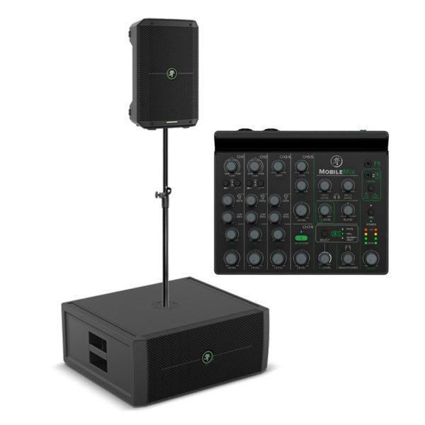 Mackie Thump GO Ultimate Portable PA Bundle – Speaker, Subwoofer, Mobile Mixer, Mounting Pole & FREE Carry Bag