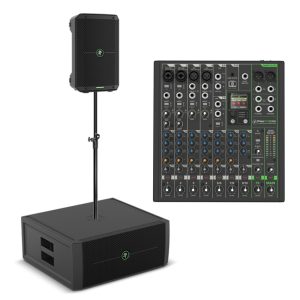 Mackie Thump GO Complete Portable PA System – Speaker, Subwoofer, ProFX10 GO Mixer, Mounting Pole & FREE Carry Bag