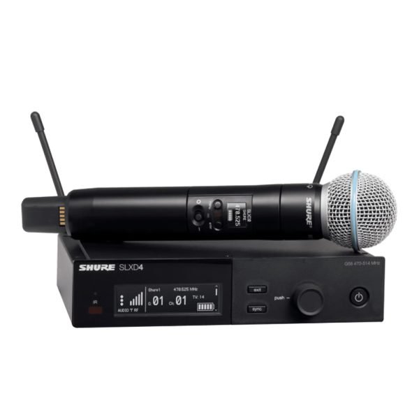 shure-xlxd24-beta-58-handheld-mircophone-system SLXD Series Wireless System with Beta58 Handheld Transmitter and SLXD4 Wireless Receiver