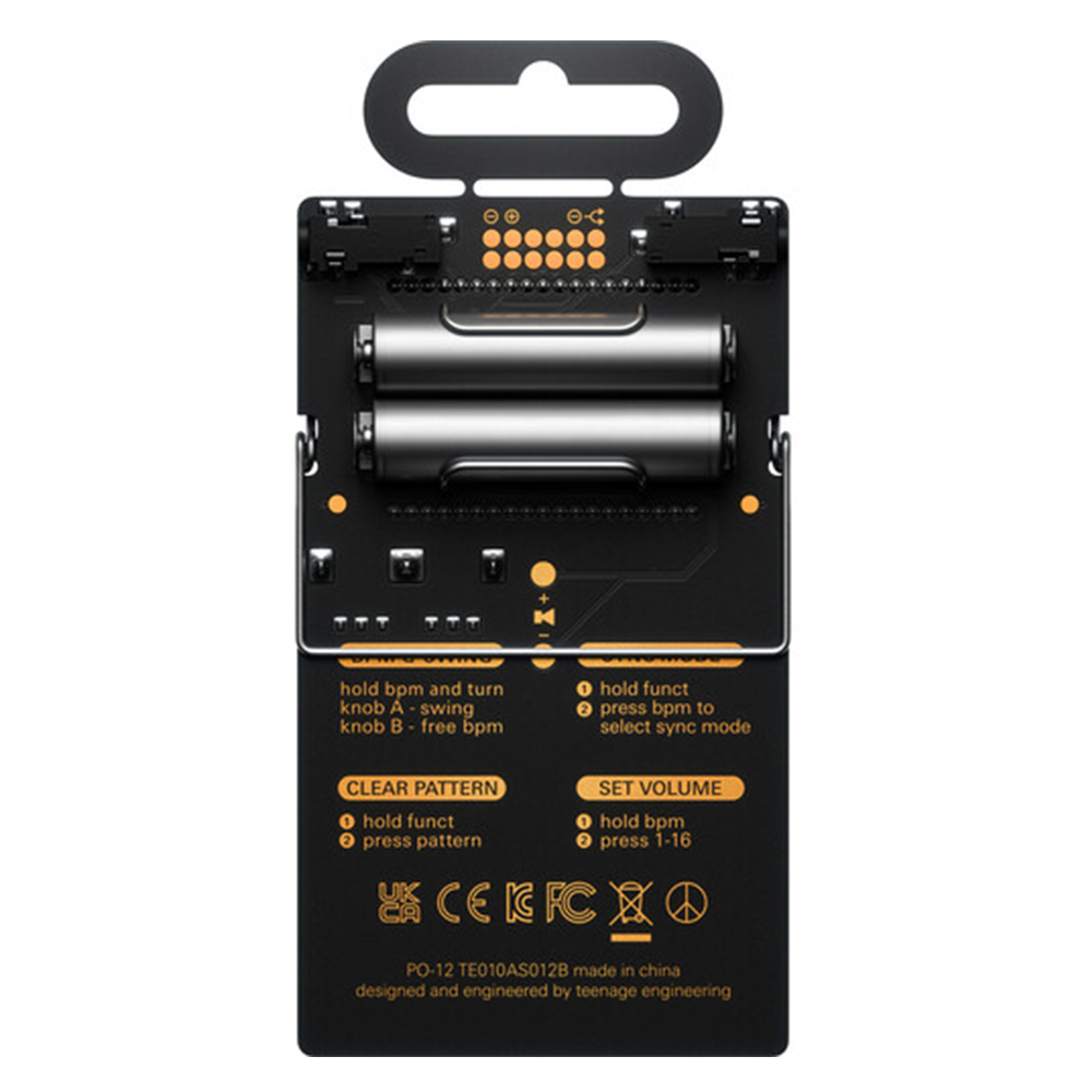 Teenage Engineering PO-12 Rhythm Portable Drum Machine & Sequencer