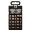 Teenage Engineering PO-16 Factory portable synthesizer and sequencer, showing compact design with buttons and screen.