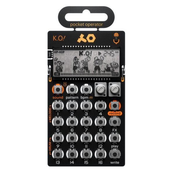 Teenage Engineering PO-33 K.O! micro sampler Pocket Operator with compact handheld design