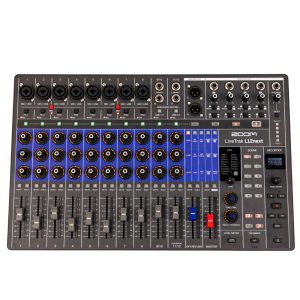 12-channel Digital Mixer, 32-bit Float/96kHz, with 14-track Recording, 14-in/4-out Audio Interface, 8 Mic Preamps, and DSP