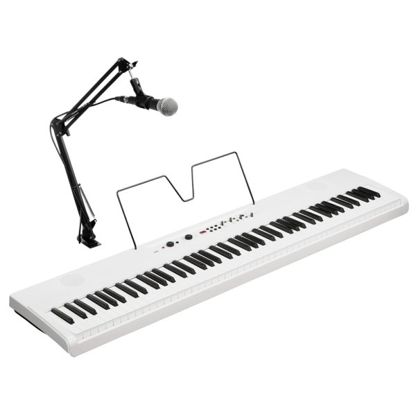 korg-liano-live-88-key-digital-piano 88-key Digital Piano with Light Touch Action, 8 Onboard Sounds, 120-voice Polyphony, Reverb, Metronome, 2 x 8W Speakers, Damper Jack, Mic Jack, USB-C Connectivity, Microphone, and Microphone Stand