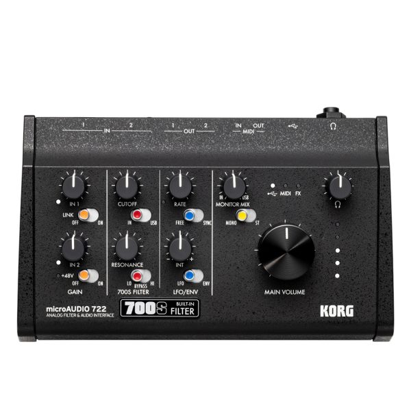 2-in/2-out, 24-bit/192kHz USB-C Audio Interface with 2 Preamps, 700S Filter, Phantom Power, and Korg Software Bundle - macOS/Windows/iOS/iPadOS