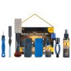 Guitar and Bass Maintenance Kit with String Winder/Cutter, Polish Cloths, Fingerboard Oil, Guitar Polish, Dust Cleaners, and Screwdriver/Hex Tool