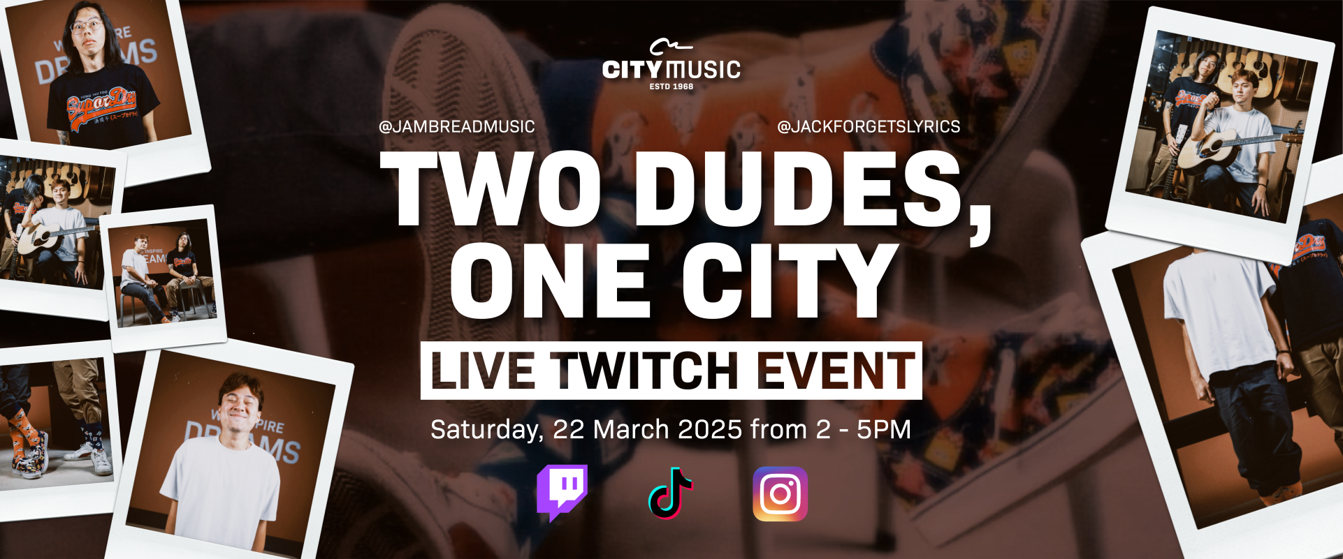 Two Dudes, One City Live Twitch Event